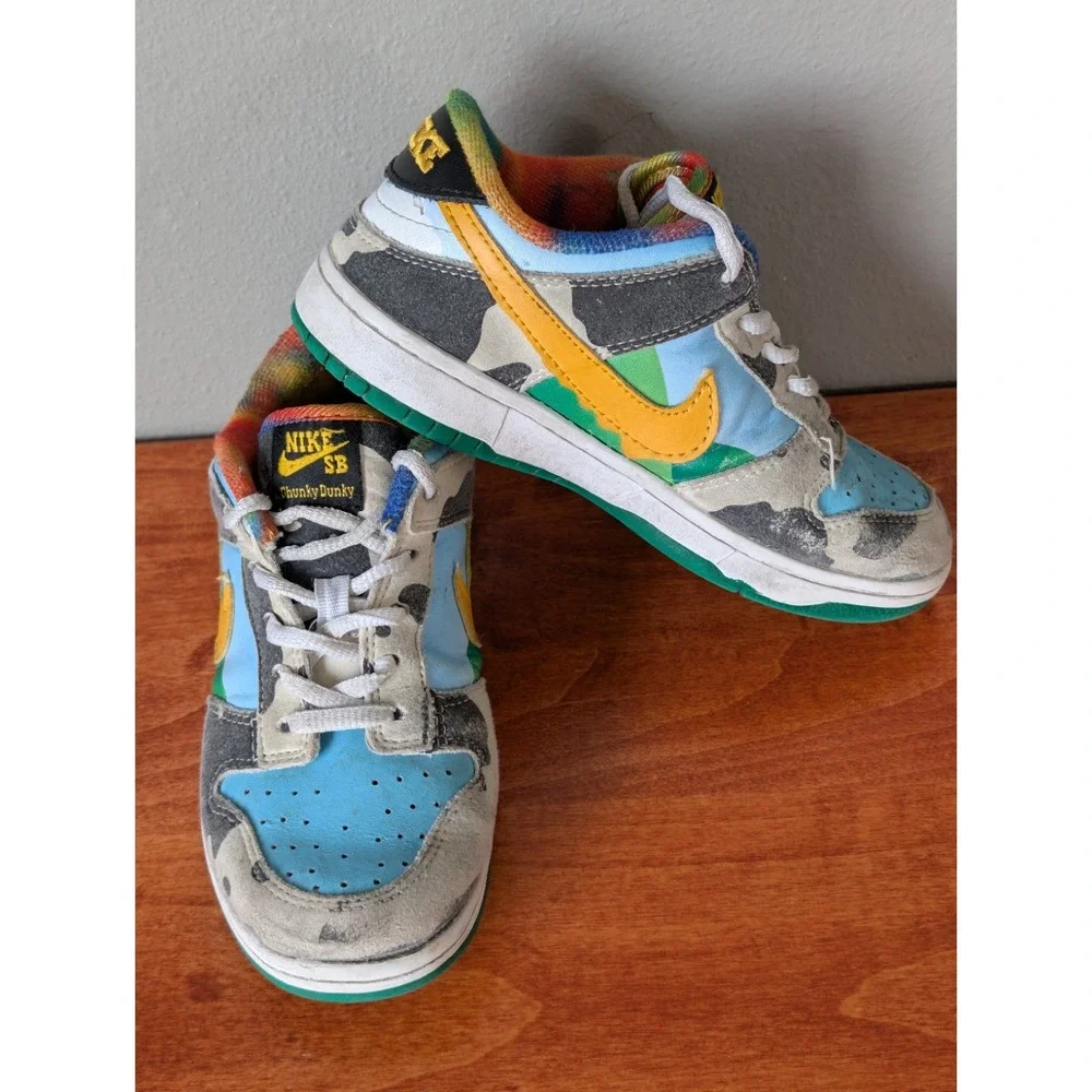 Kids' Nike SB Dunk Low Ben & Jerry's Chunky Dunky Shoes CU3244-100 Size 12.5 C
